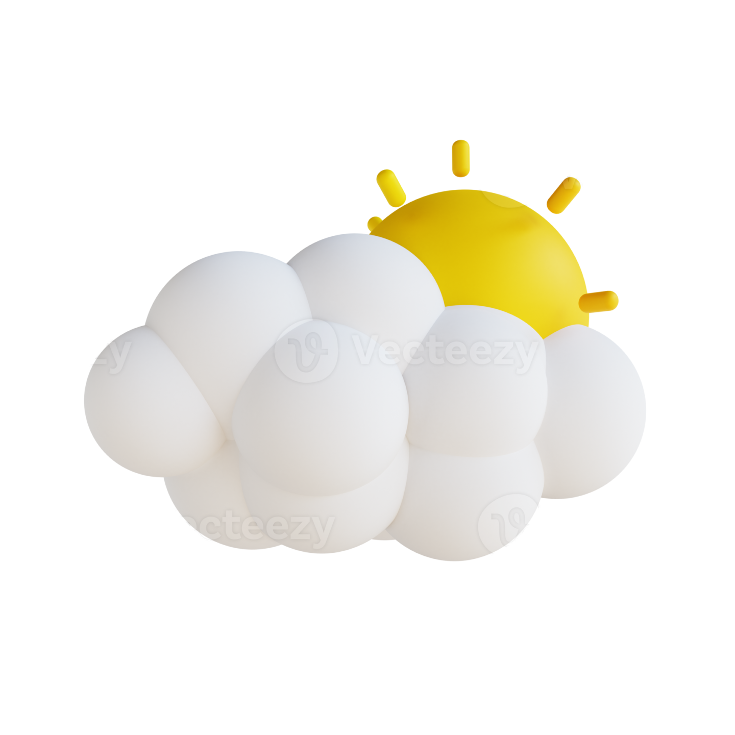 a yellow sun sitting on top of a cloud