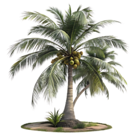a palm tree with fruit on it