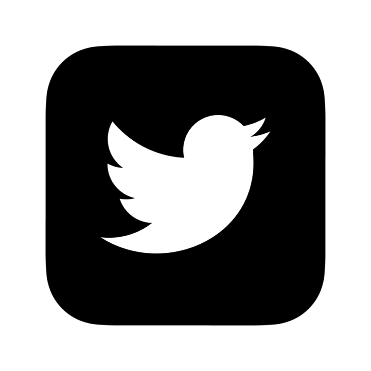 a black and white twitter logo