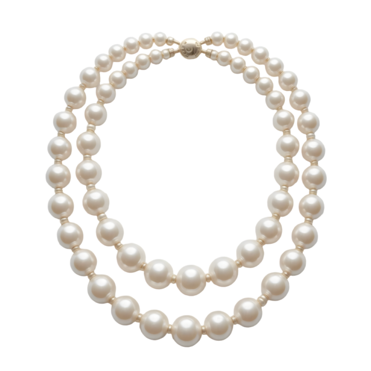 a white cultured pearl necklace