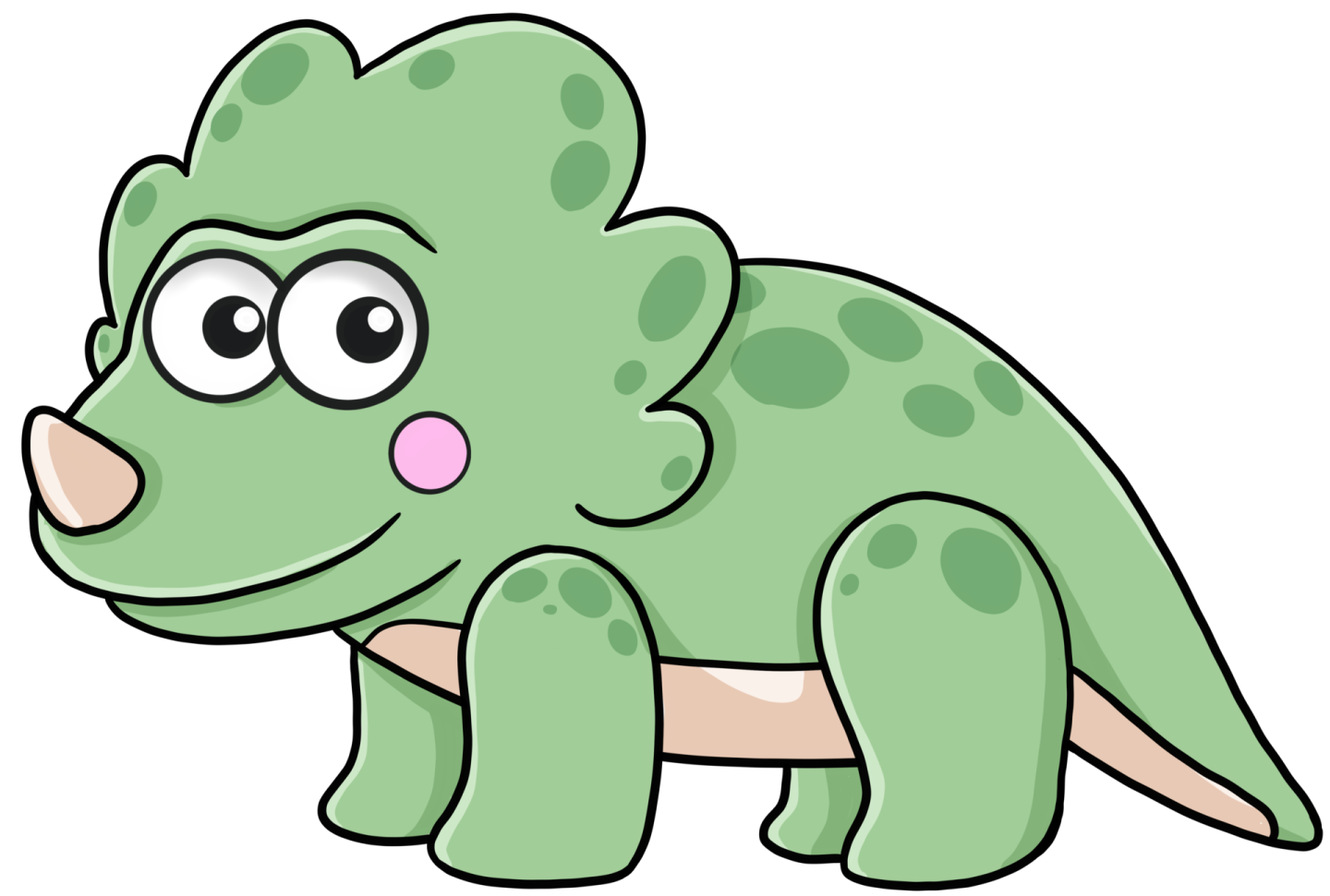 how to draw a cartoon dinosaur step by step