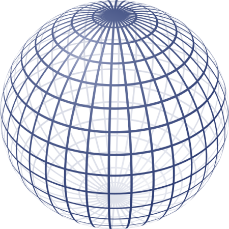 an image of a sphere with lines on it
