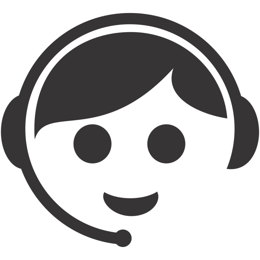 a black and white image of a woman with headphones