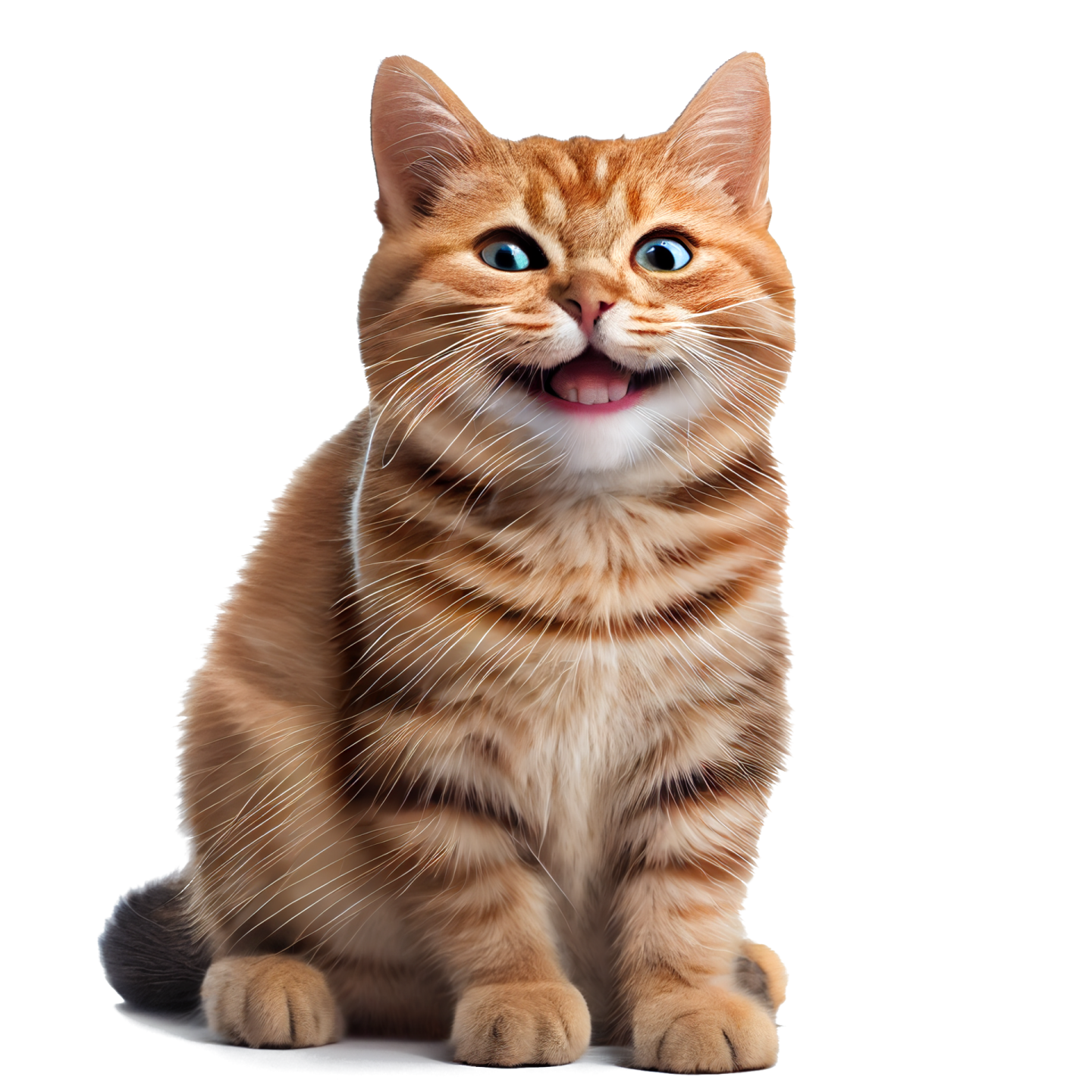 a cat with its mouth open