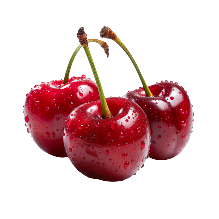 three chers with water droplets on them