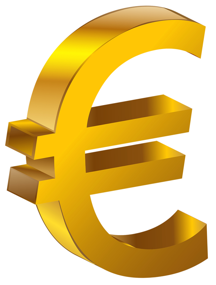 a golden euro symbol