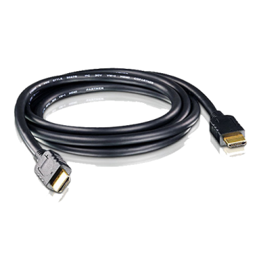 a black usb cable with a gold connector