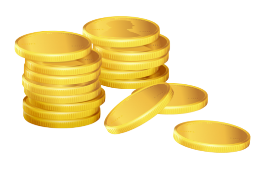 a pile of gold coins