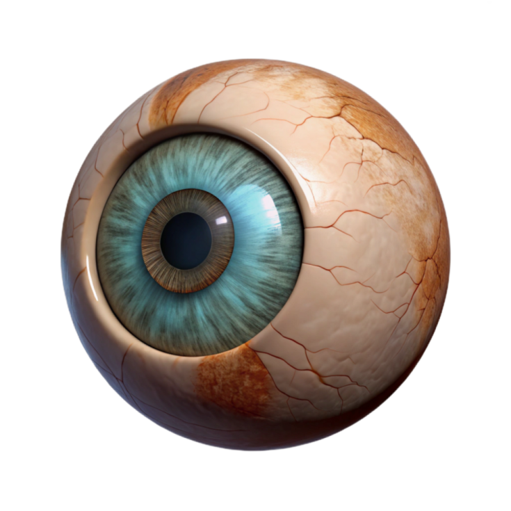 a close up of an eye with the pupil visible