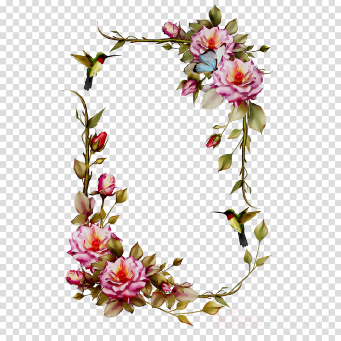 the letter c is made of flowers and leaves