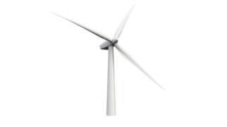 a wind turbine on a white background