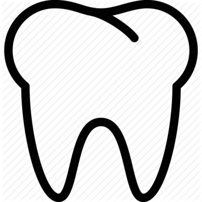 a tooth icon on a white background