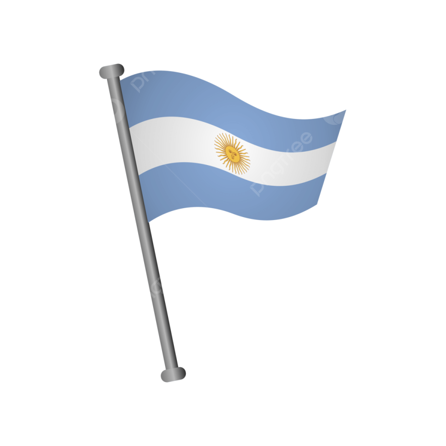 the argentina flag on a white background