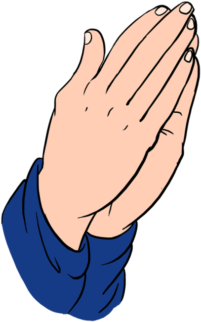 a person's hands folded in prayer