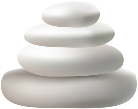 a stack of rocks on a white background