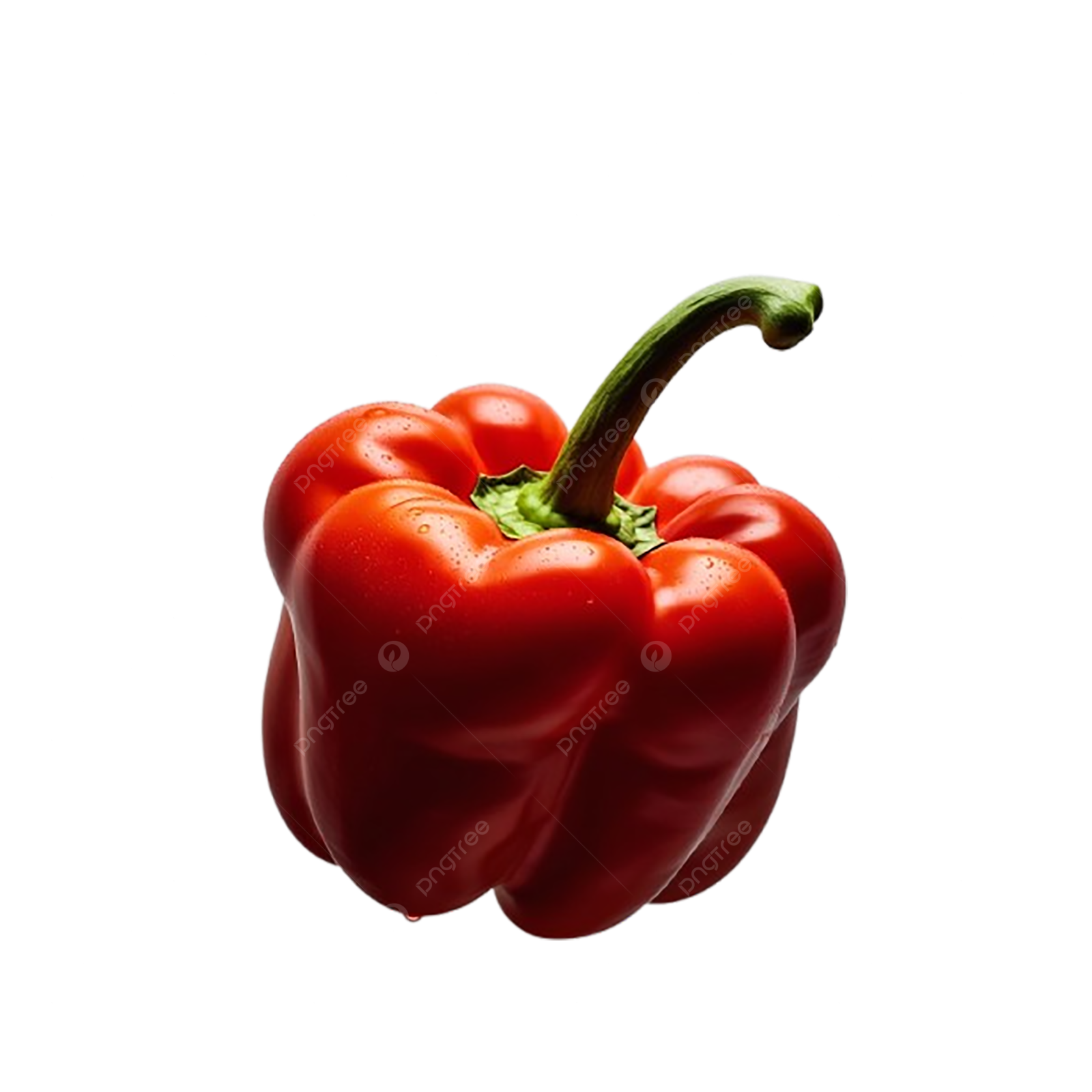 a red pepper on a white background