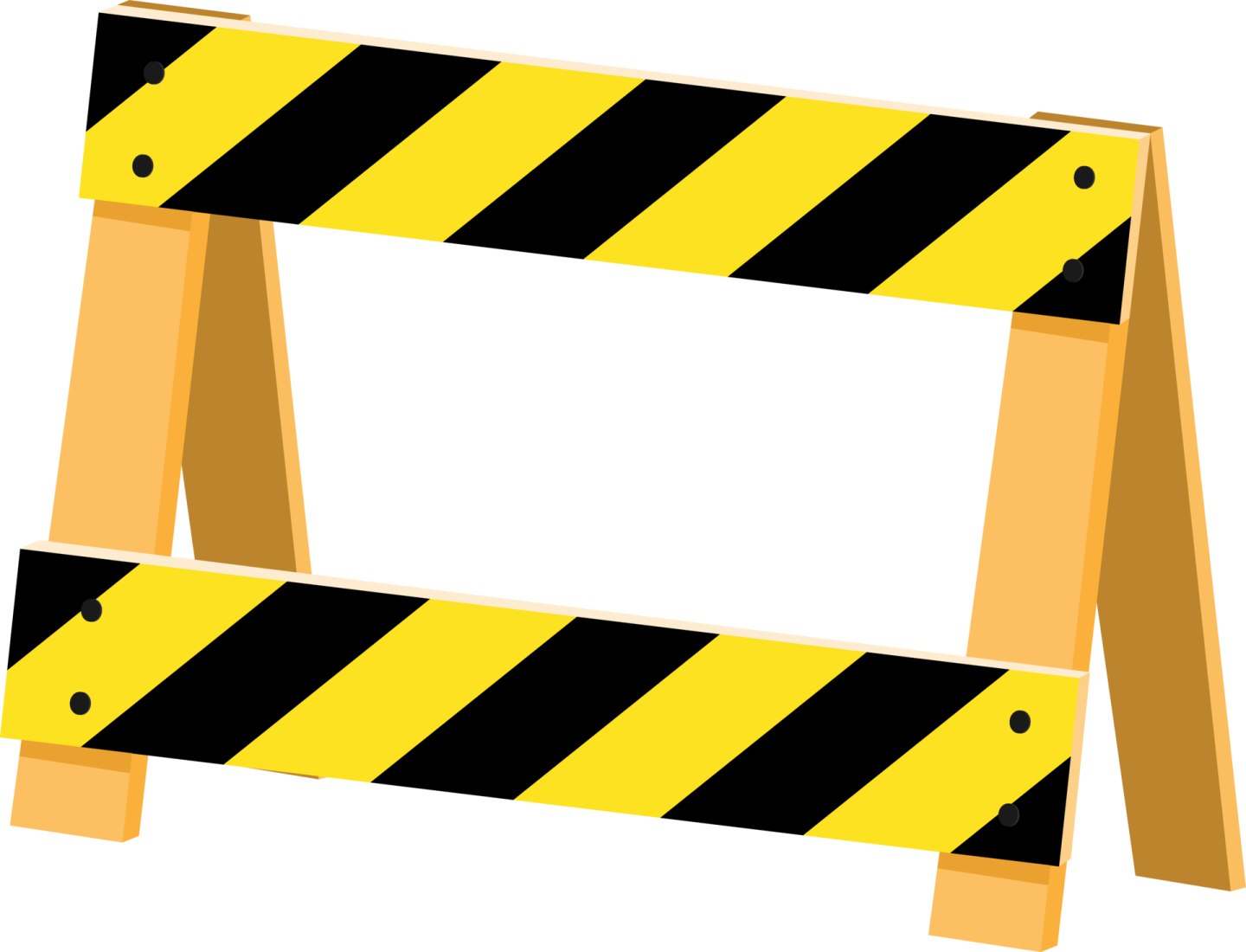 a yellow and black caution sign on a white background