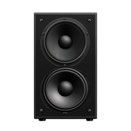 a pair of speakers on a white background