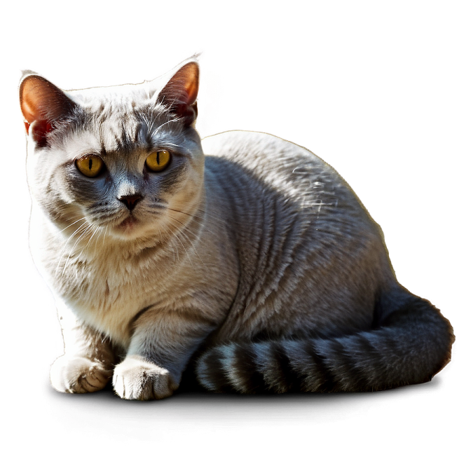a gray and white cat sitting on a white surface