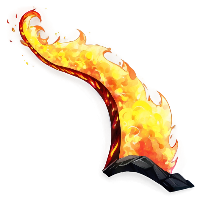 a flame on a white background