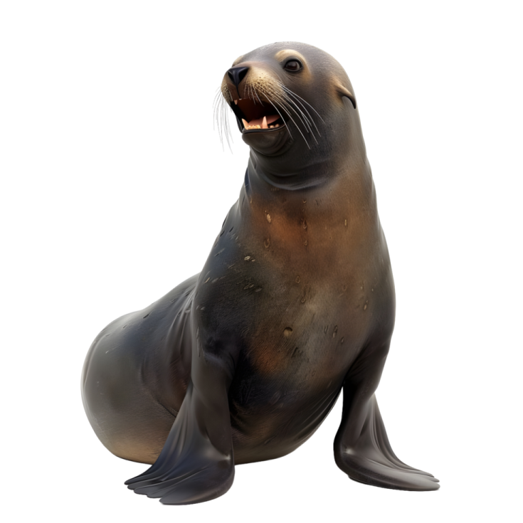 an image of a sea lion on a white background