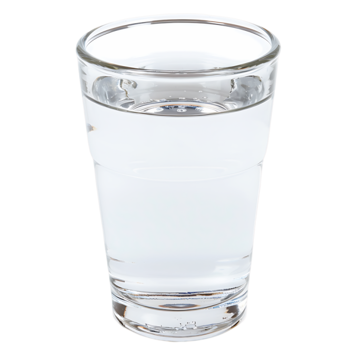 a glass filled with water