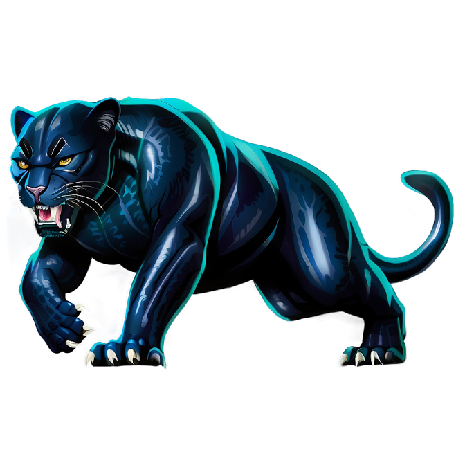 a black panther with yellow eyes