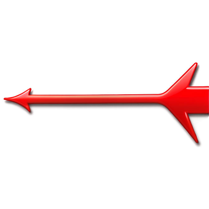 a red arrow on a white background