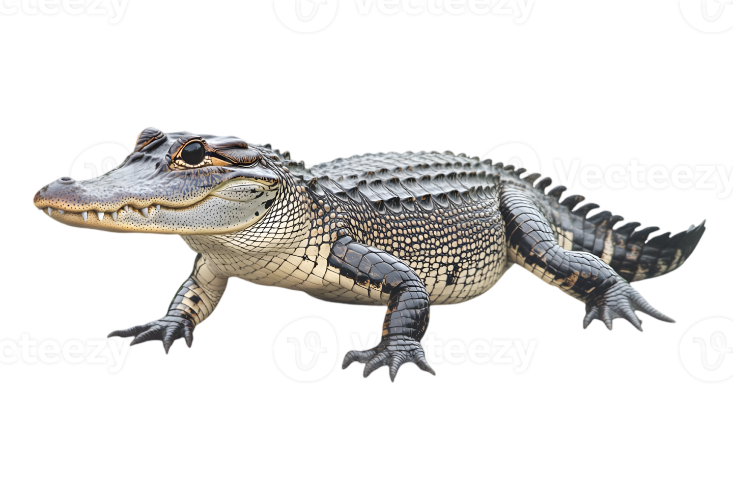 an alligator on a white background