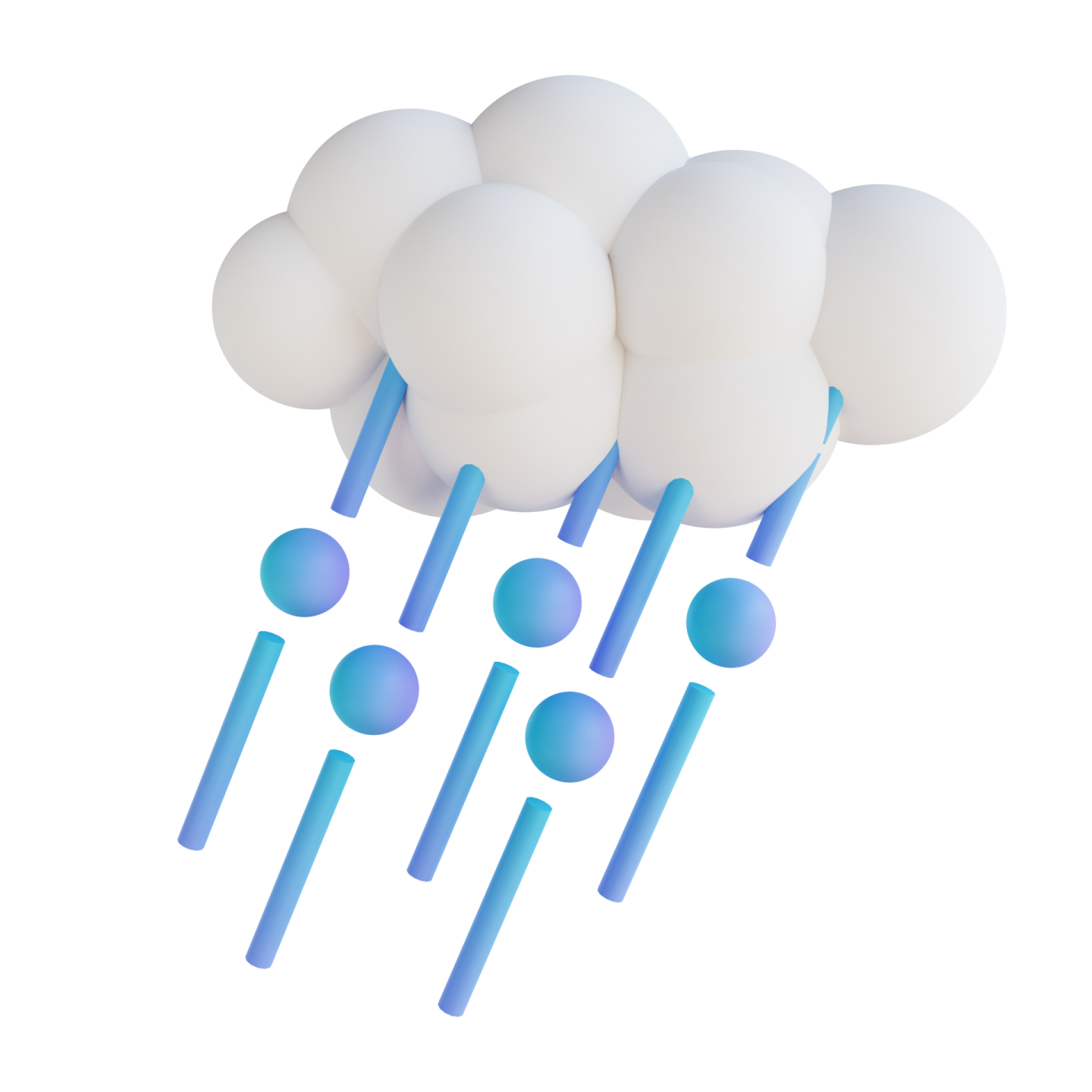 a white cloud with blue lines and circles