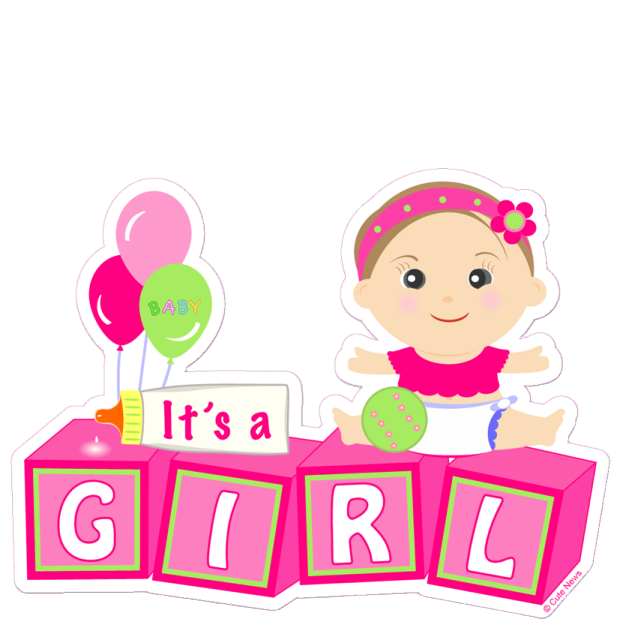 it's a girl sticker