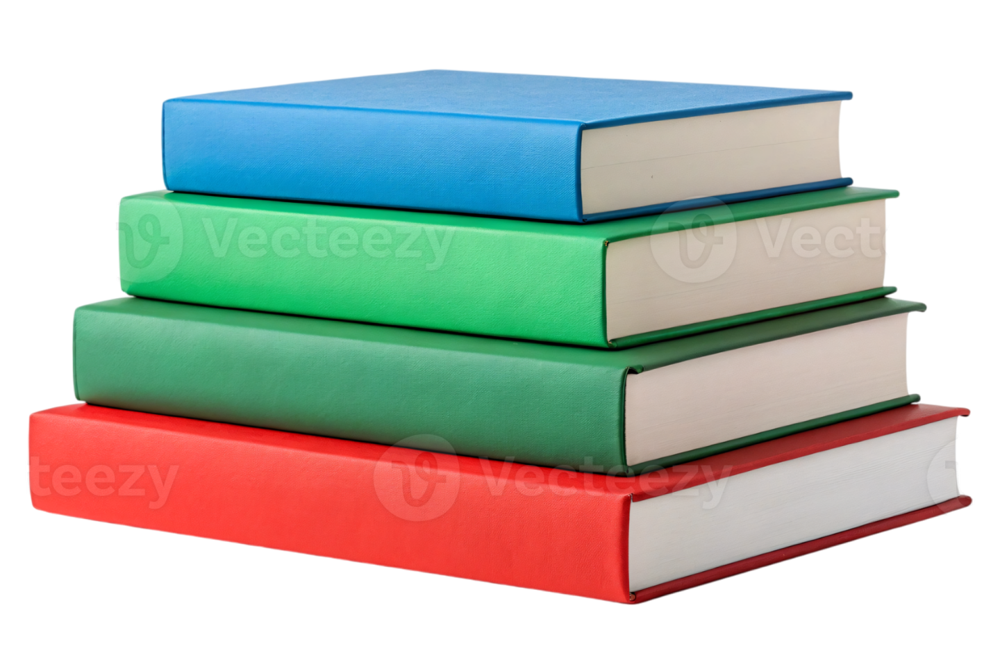 a stack of books on a white background