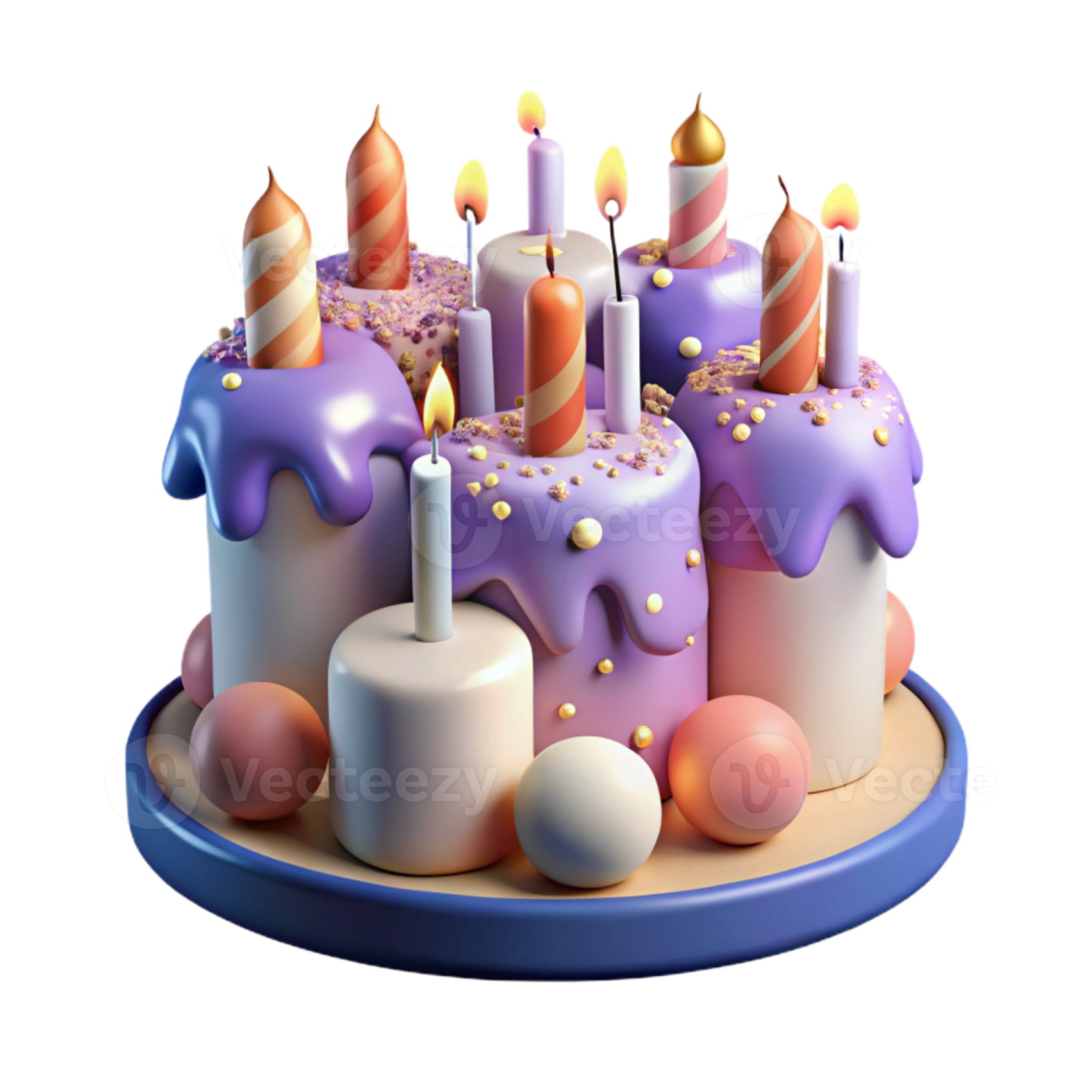 an image of a birthday cake with candles