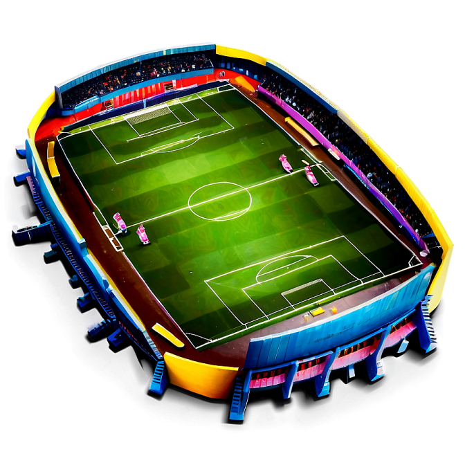 an aerial view of a soccer stadium