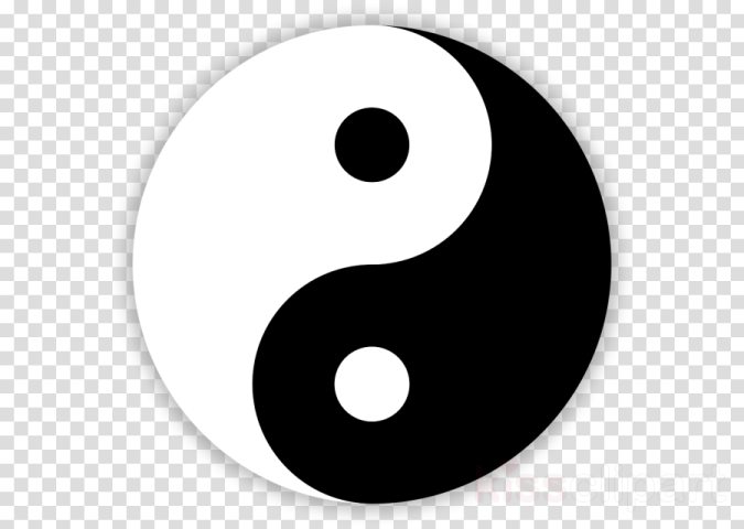 A yin symbol on a transparent background