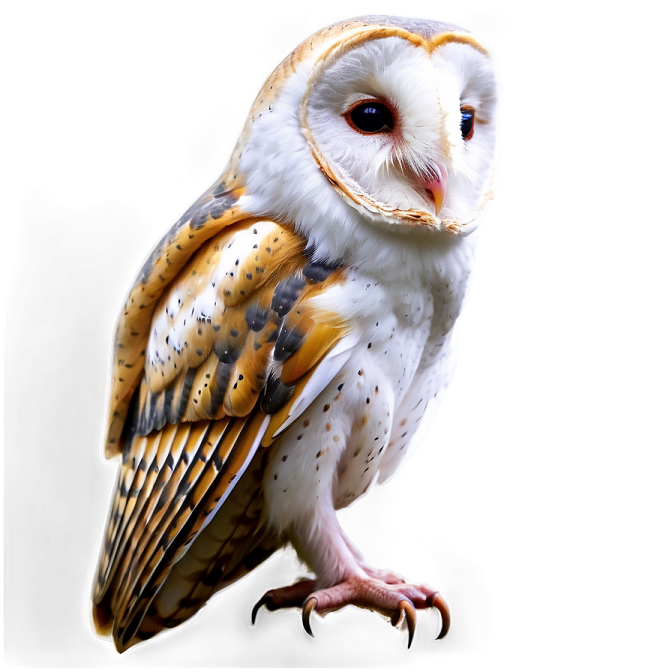 a close up of an owl on a white background