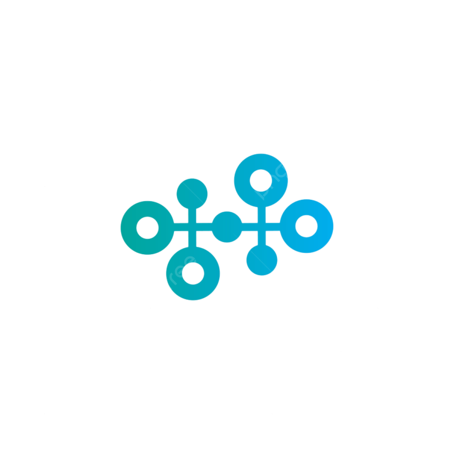 a blue and green logo for a company
