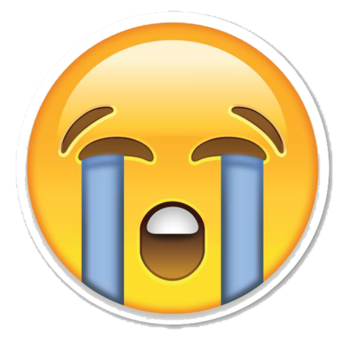 a smiley face with an open mouth
