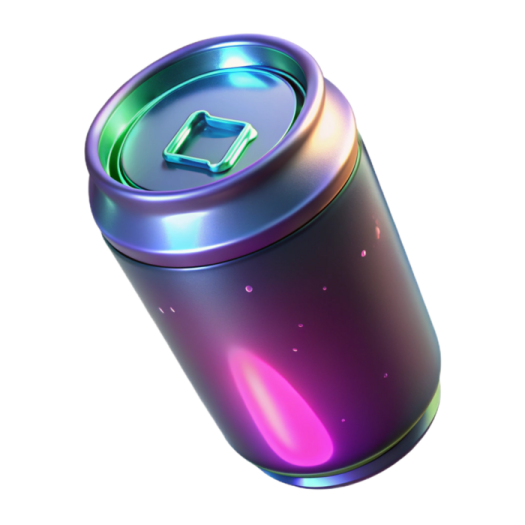a can of soda on a white background