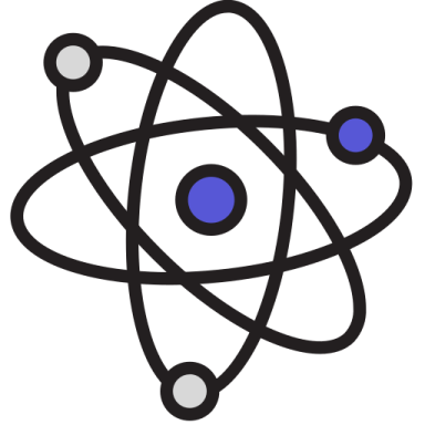 a black and white image of an atom