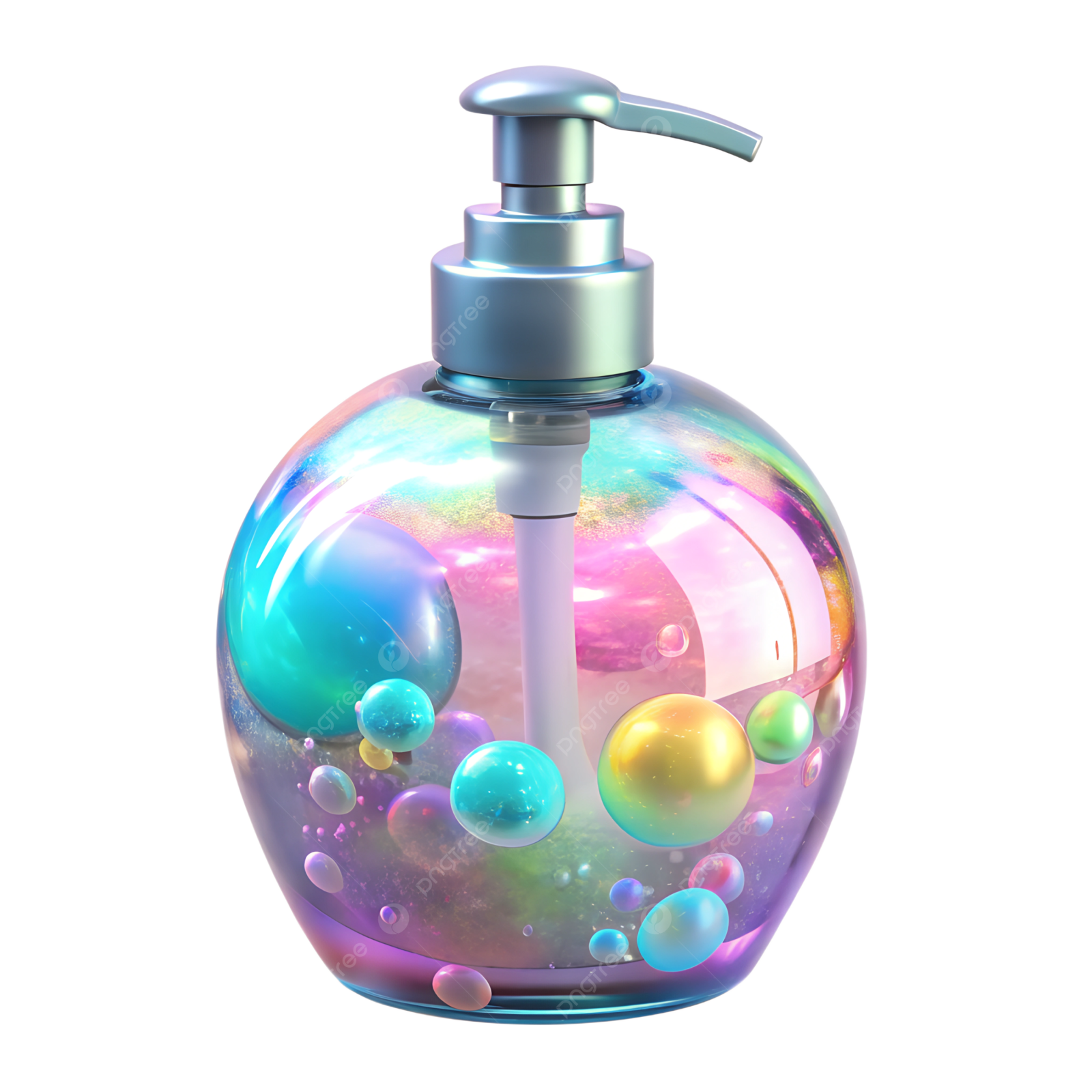 a soap bottle with soap bubbles on it