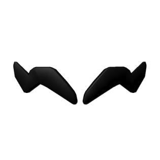 two black mustaches on a white background