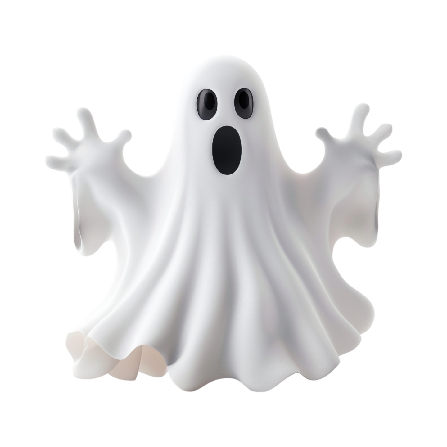 a white ghost is standing in the air