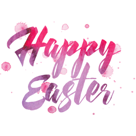 the words happy easter on a white background