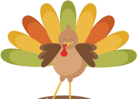 a cartoon turkey standing on top of a pot