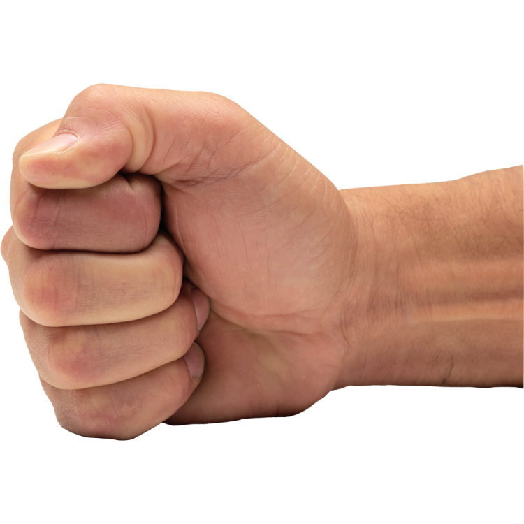 a man's fist is shown in this image