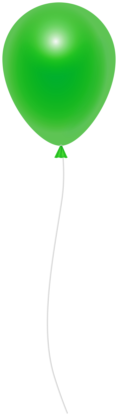 a green balloon on a white background