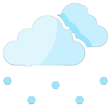 a cloud with rain on it