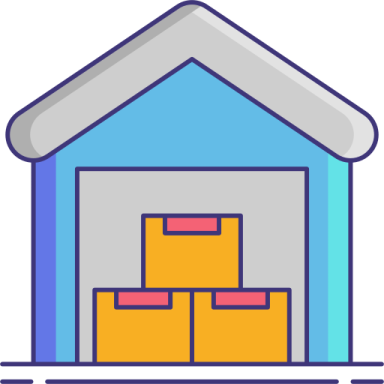 a house with boxes in it