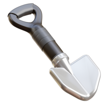 a shovel with a handle on it
